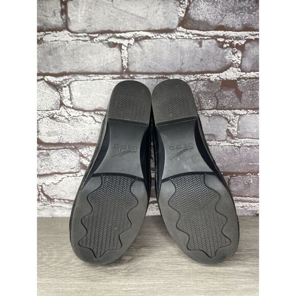 Dansko Shyanne Black Leather Floral Cut Mules Clogs Shoes Women Sz 40EU/9.5M US - Picture 14 of 16